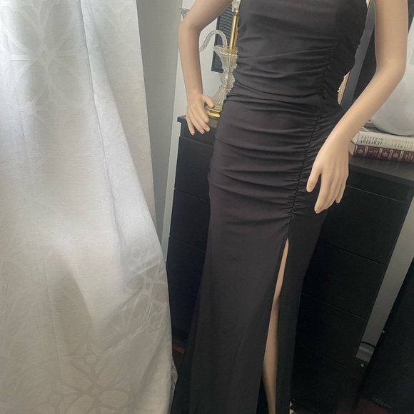 Lovely Day One Shoulder Black Dress - Picture 2 of 8